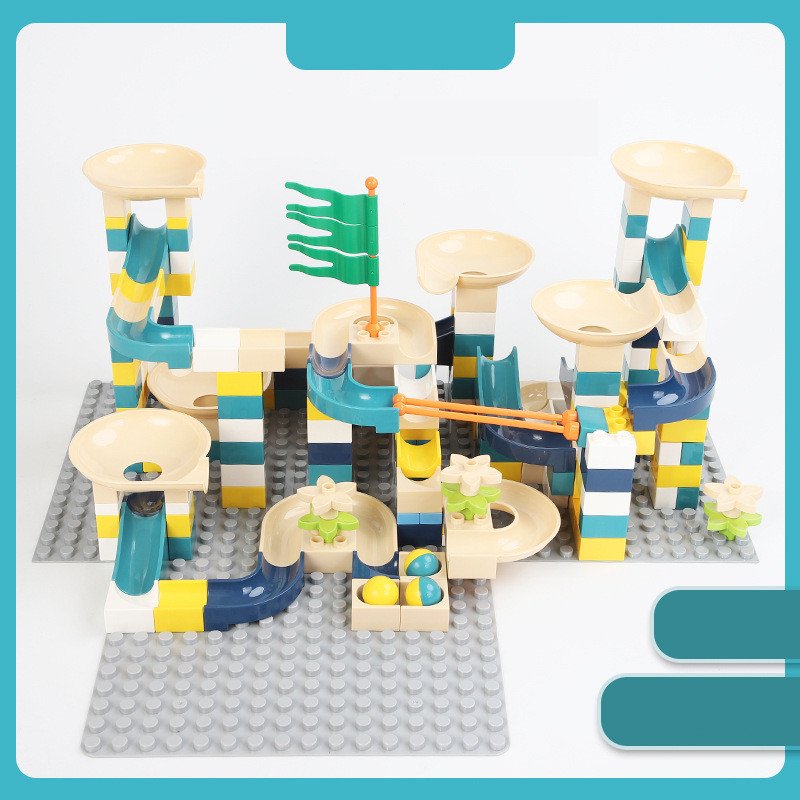 Kids' Ball Drop Maze Building Blocks: Educational Chute Race Track Toy - Image 10
