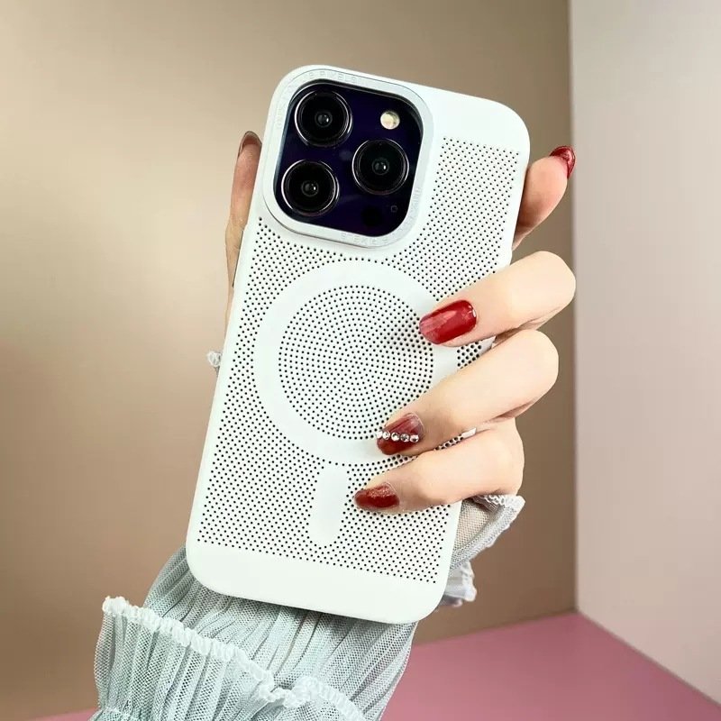 Magnetic Cooling iPhone Case for iPhone 15 14 13 12 11 Pro Max | MagSafe Heat Dissipation Mesh Cover - Image 5