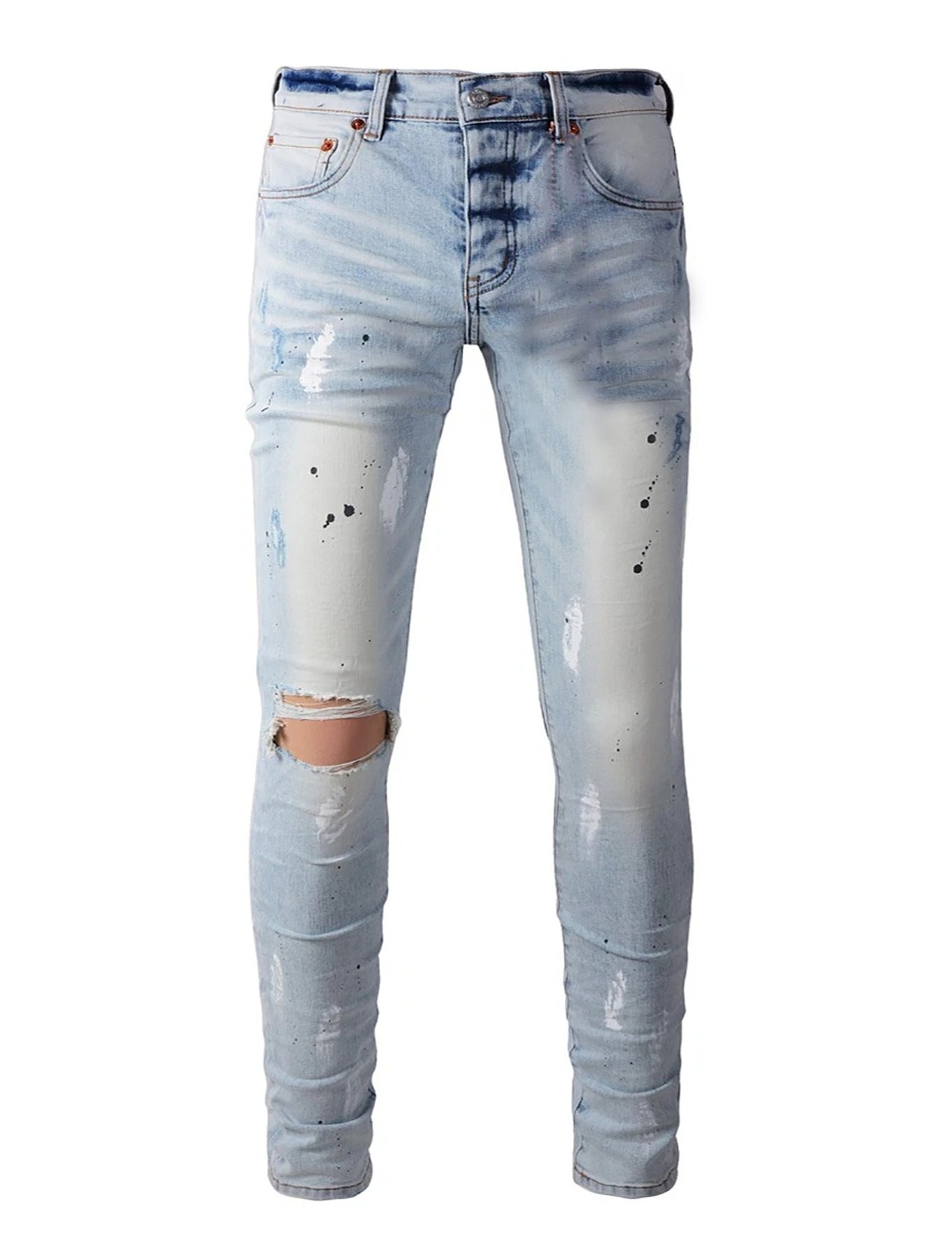 Men's Stretchy Slim Straight Pants - Casual Everyday Dress Trousers - Image 7