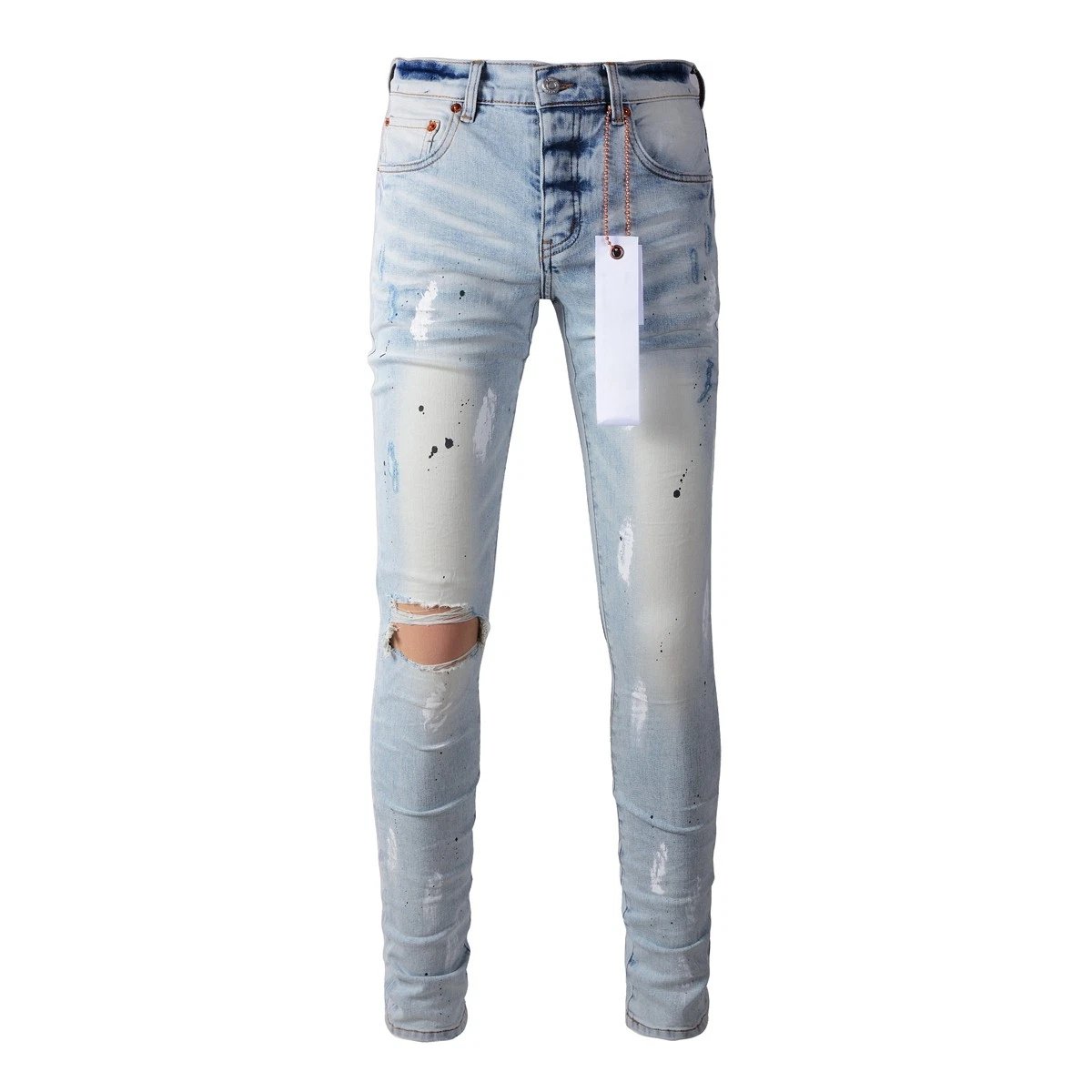Men's Stretchy Slim Straight Pants - Casual Everyday Dress Trousers - Image 6