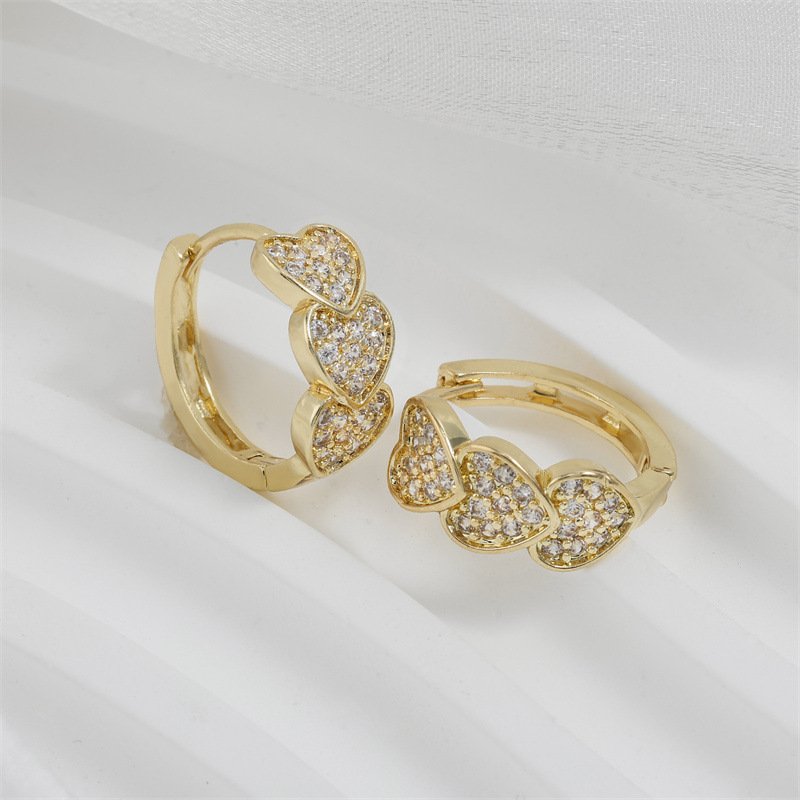 Luxury Full Diamond Drop Earrings - Elegant Double-Row Jewelry for Women - Image 5