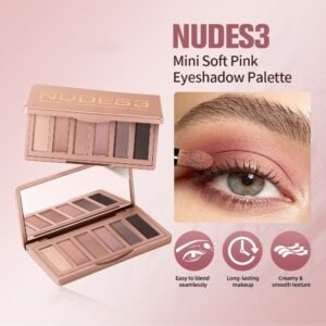 6-Color Mini Eyeshadow Palette | Highly Pigmented Matte & Shimmer Eye Makeup Kit