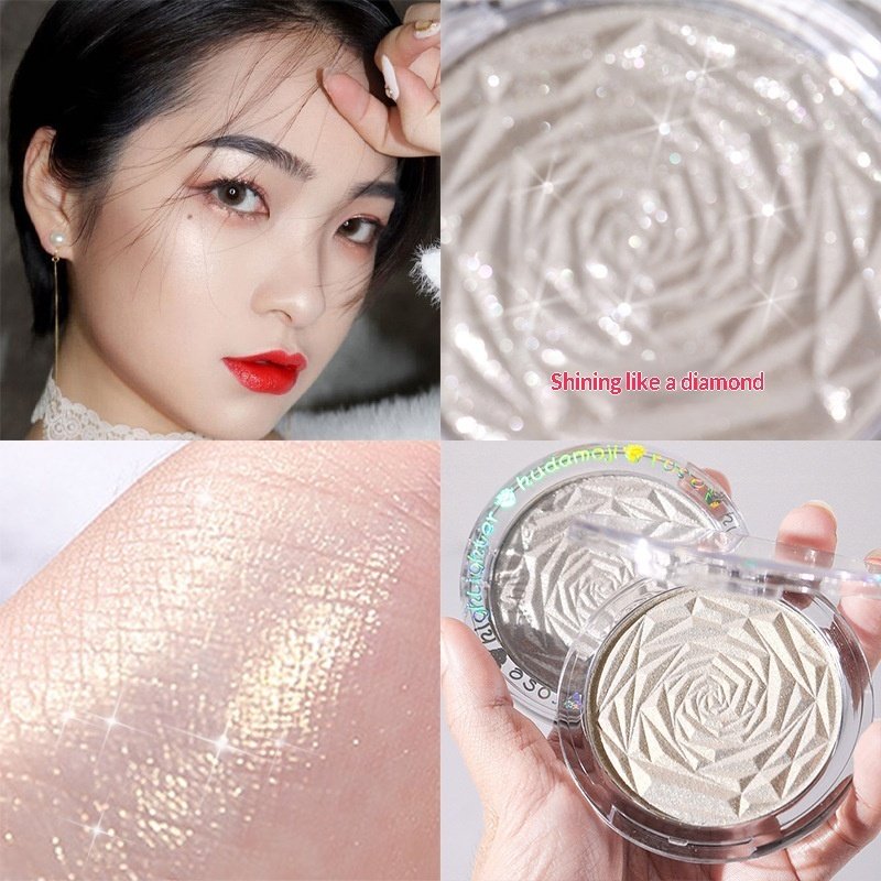 4-in-1 Face Highlighter & Contour Palette | Pearlescent Glitter Eyeshadow & Brightening Powder - Image 5