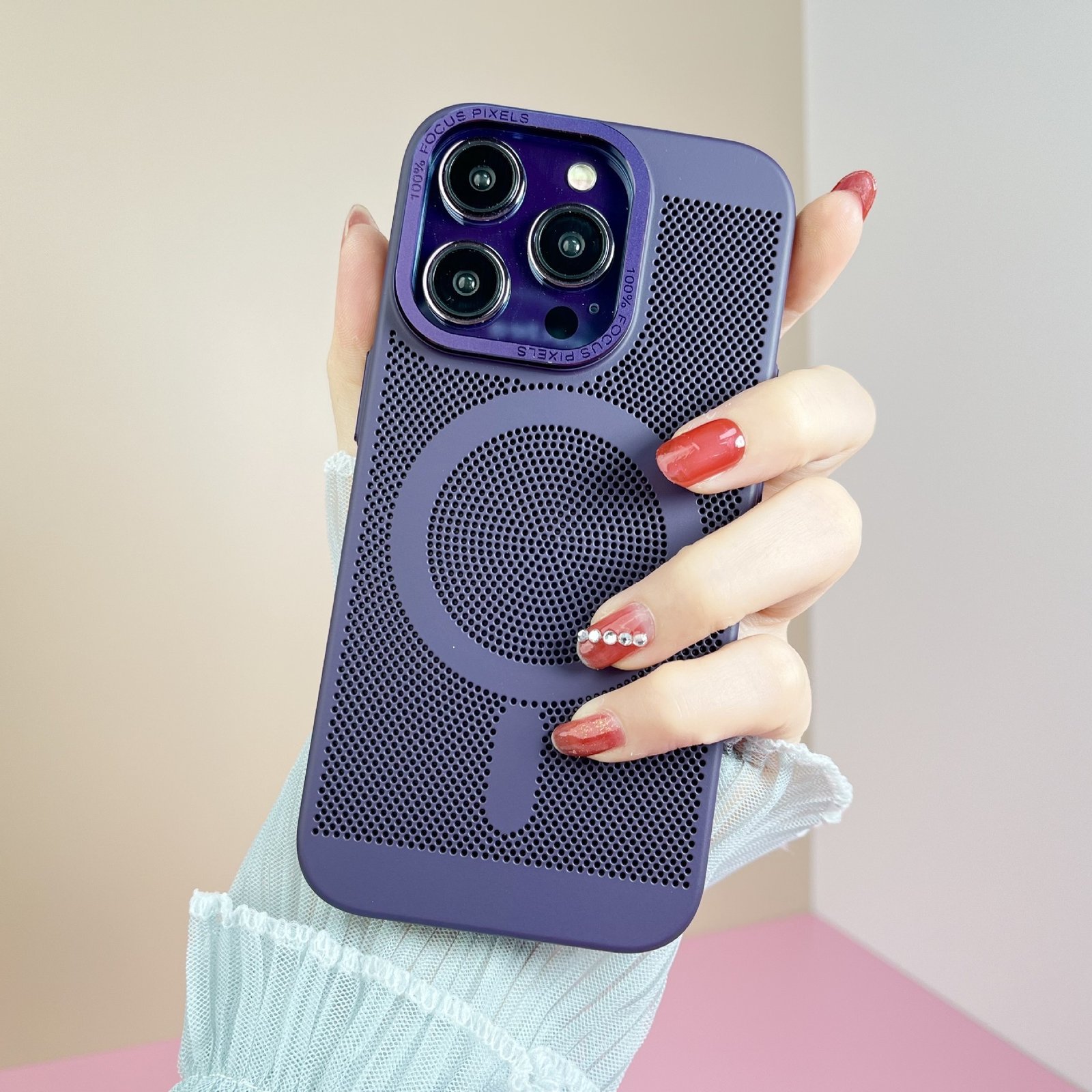 Magsafe Magnetic Heat Dissipation Mesh Case for iPhone 11, 12, 13, 14 - Image 2