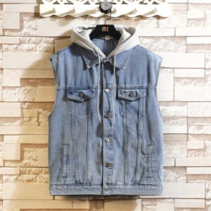 Men's Casual Sleeveless Hooded Vest | Lightweight Streetwear Gym Zip Jacket