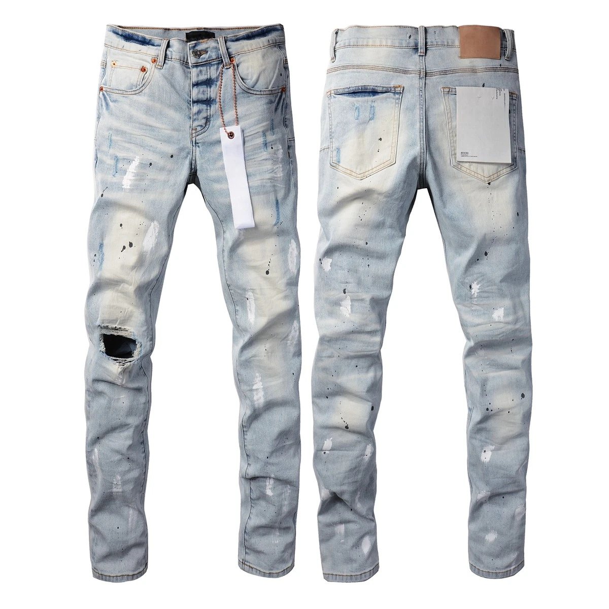 Men's Stretchy Slim Straight Pants - Casual Everyday Dress Trousers - Image 4