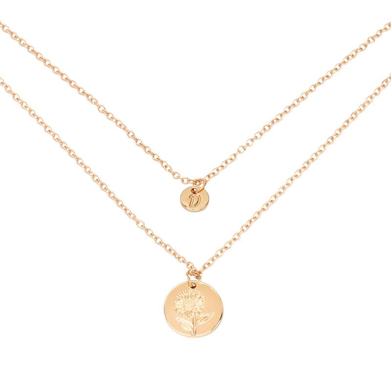 Elegant Floral Clavicle Necklace | Dainty Gold-Finished Jewelry for Women - Image 2