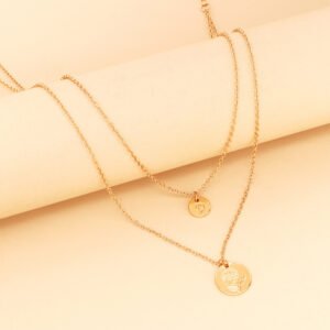 Elegant Floral Clavicle Necklace | Dainty Gold-Finished Jewelry for Women