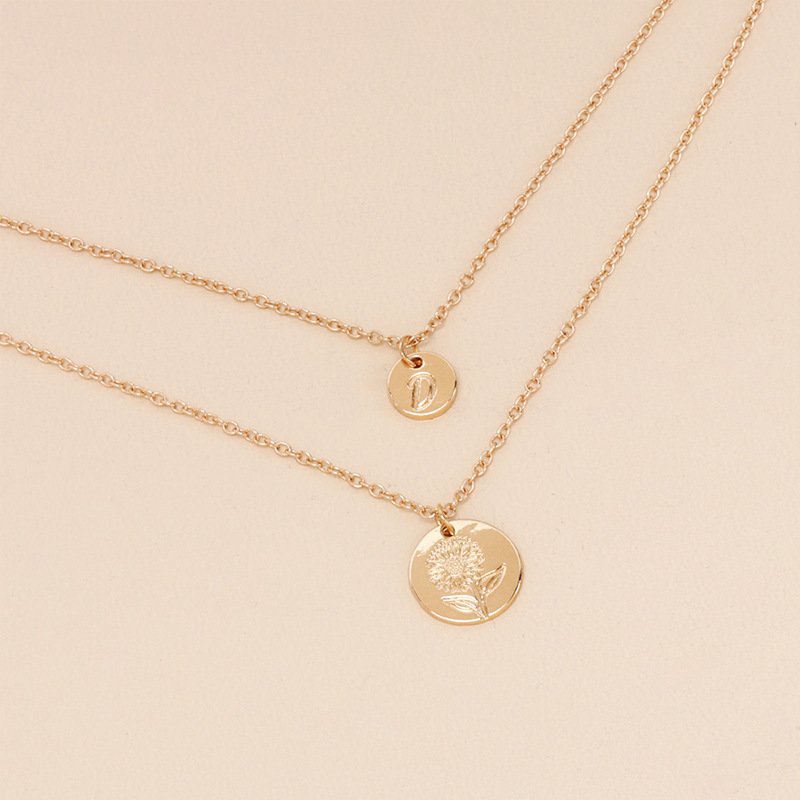 Elegant Floral Clavicle Necklace | Dainty Gold-Finished Jewelry for Women - Image 3